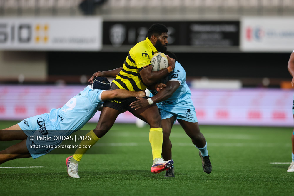 Paula Walisoliso, lors du match de Nationale entre le Stade montois et le CS Vienne, le 21 août 2026 au stade Guy et André Boniface de Mont-de-Marsan, France (Photo Pablo ORDAS)