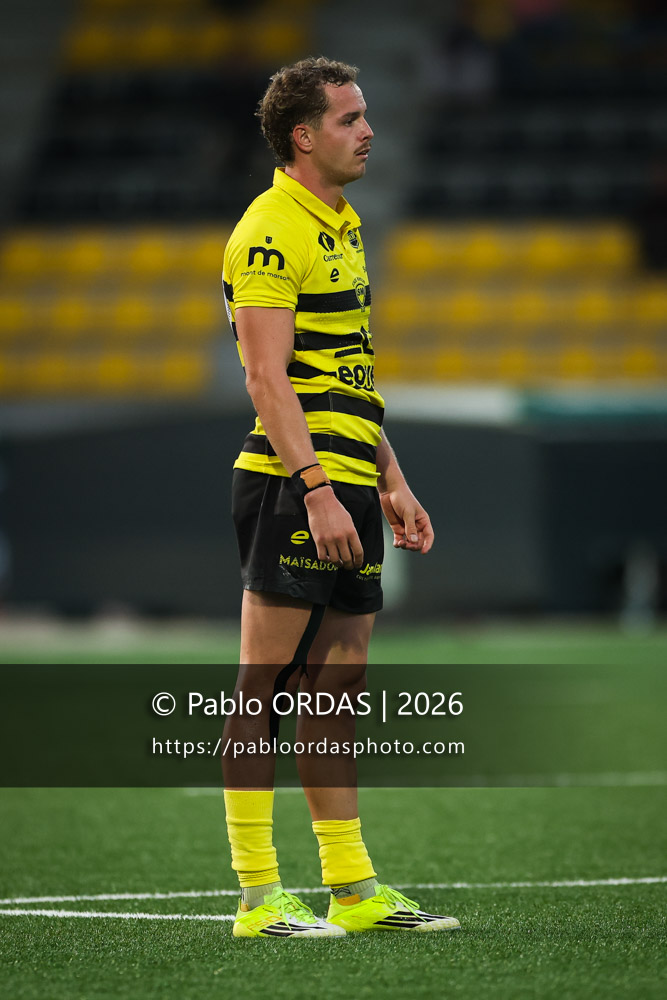 Paul Leraître, lors du match de Nationale entre le Stade montois et le CS Vienne, le 21 août 2026 au stade Guy et André Boniface de Mont-de-Marsan, France (Photo Pablo ORDAS)