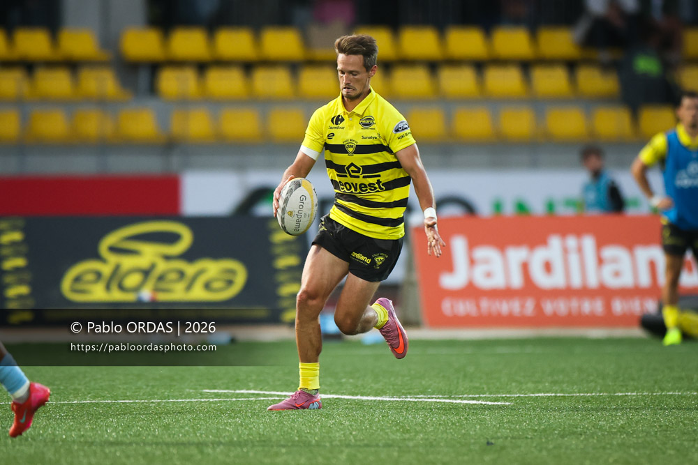 Alexandre de Nardi, lors du match de Nationale entre le Stade montois et le CS Vienne, le 21 août 2026 au stade Guy et André Boniface de Mont-de-Marsan, France (Photo Pablo ORDAS)