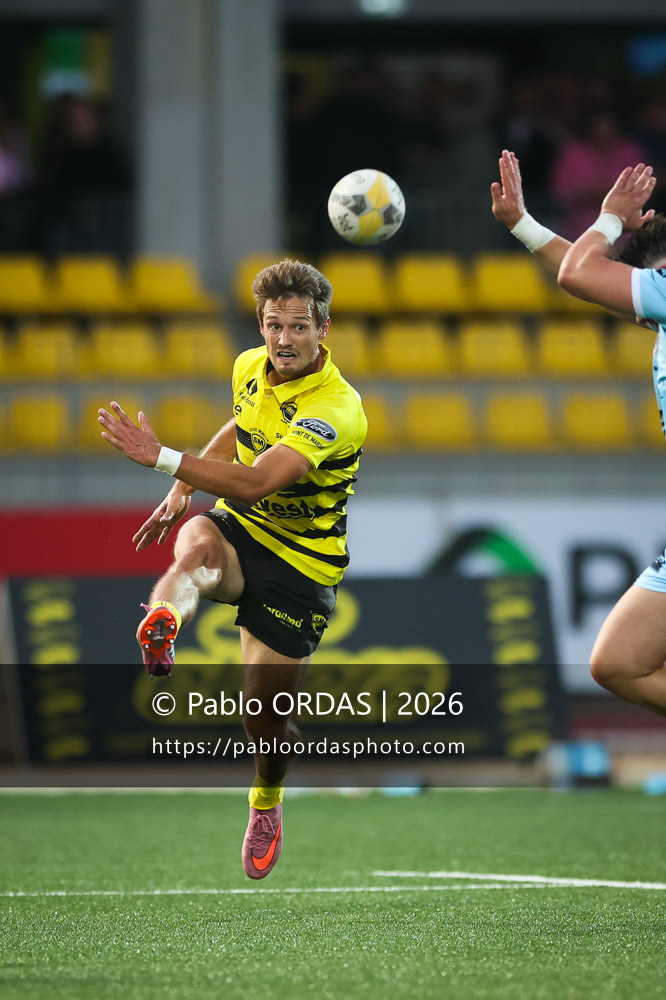 Alexandre de Nardi, lors du match de Nationale entre le Stade montois et le CS Vienne, le 21 août 2026 au stade Guy et André Boniface de Mont-de-Marsan, France (Photo Pablo ORDAS)