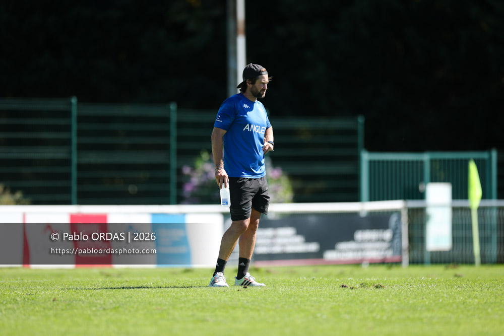 Benoit Bonetti, lors du match de Fédéraile 1 entre l'Anglet olympique et Layrac, le 13 septembre 2026 au stade Saint-Jean d'Anglet, France (Photo Pablo ORDAS)