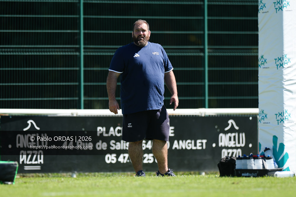 Jérôme Martinez, lors du match de Fédéraile 1 entre l'Anglet olympique et Layrac, le 13 septembre 2026 au stade Saint-Jean d'Anglet, France (Photo Pablo ORDAS)