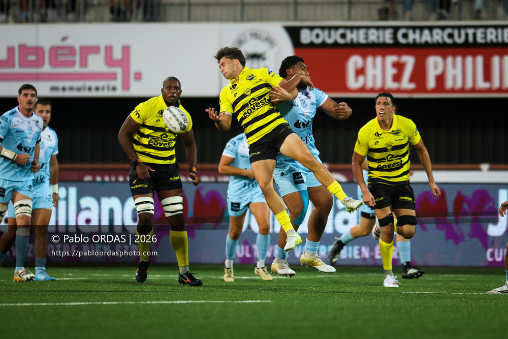Nicolas Darquier, lors du match de Nationale entre le Stade montois et le CS Vienne, le 21 août 2026 au stade Guy et André Boniface de Mont-de-Marsan, France (Photo Pablo ORDAS)