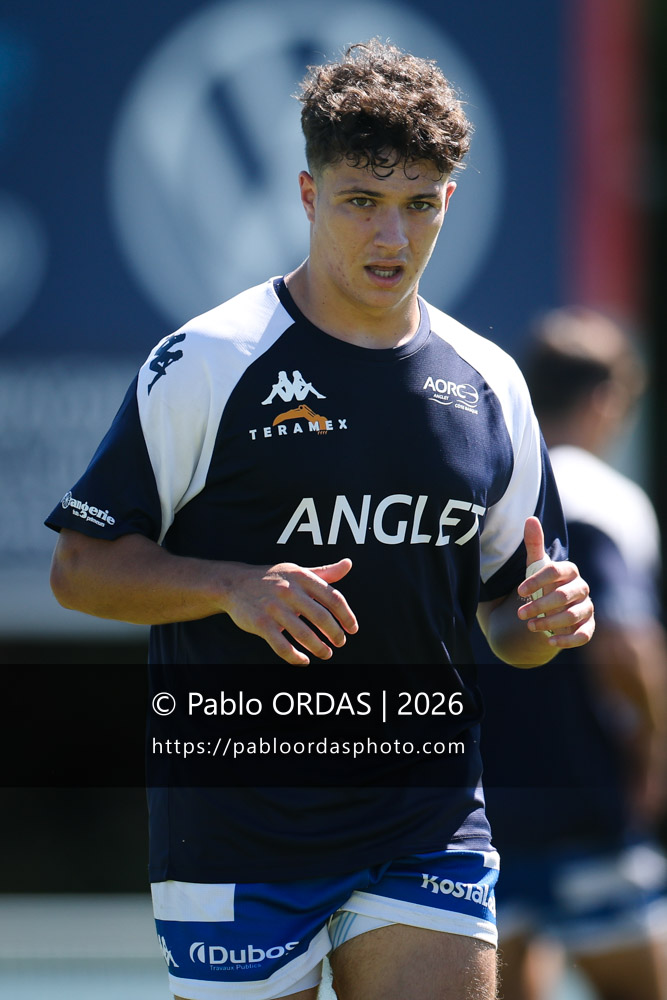 Johane Idiart, lors du match de Fédéraile 1 entre l'Anglet olympique et Layrac, le 13 septembre 2026 au stade Saint-Jean d'Anglet, France (Photo Pablo ORDAS)