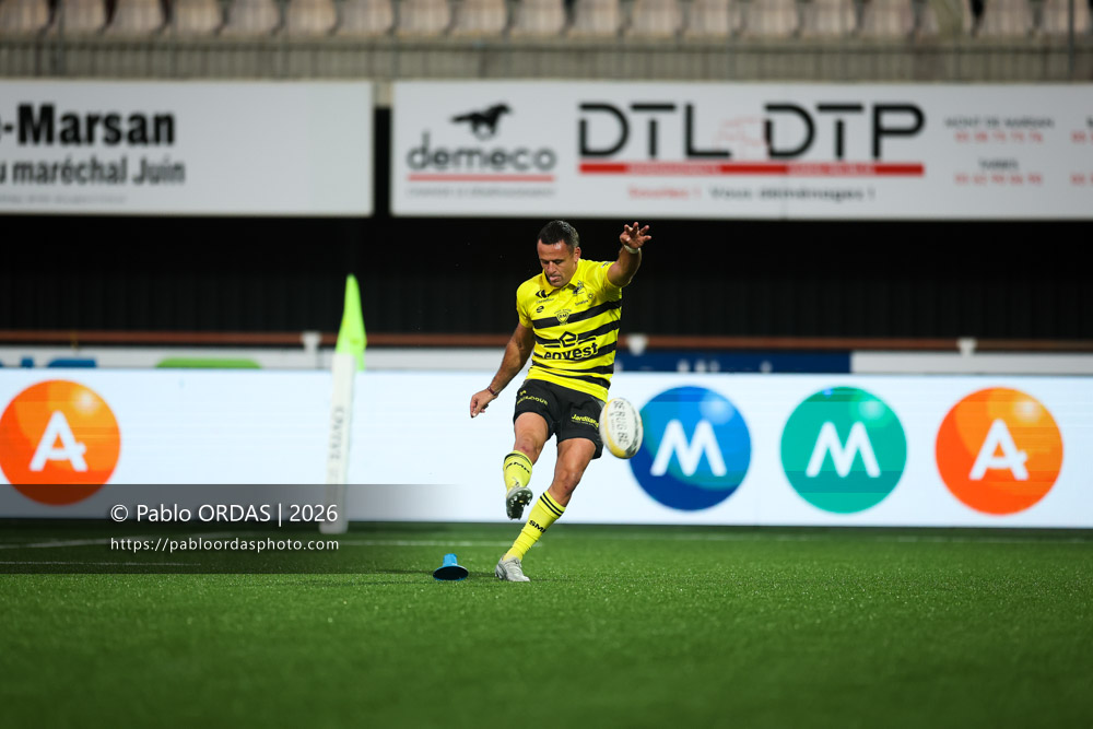 Willie du Plessis, lors du match de Nationale entre le Stade montois et le CS Vienne, le 21 août 2026 au stade Guy et André Boniface de Mont-de-Marsan, France (Photo Pablo ORDAS)