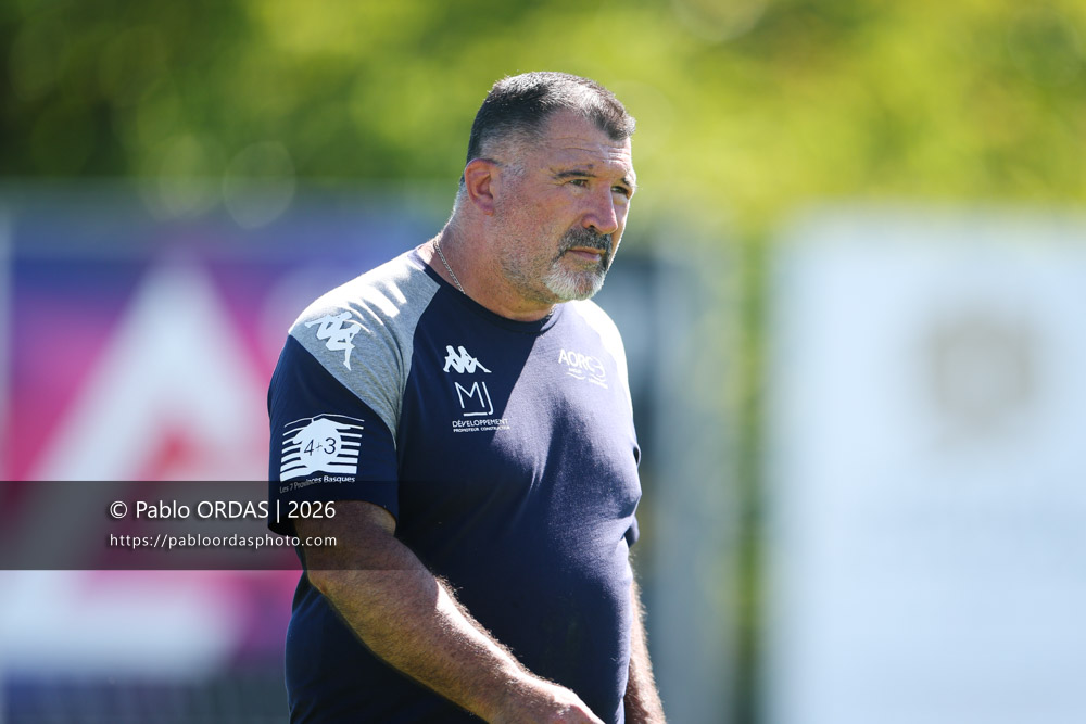 Jean Marc Higos, lors du match de Fédéraile 1 entre l'Anglet olympique et Layrac, le 13 septembre 2026 au stade Saint-Jean d'Anglet, France (Photo Pablo ORDAS)