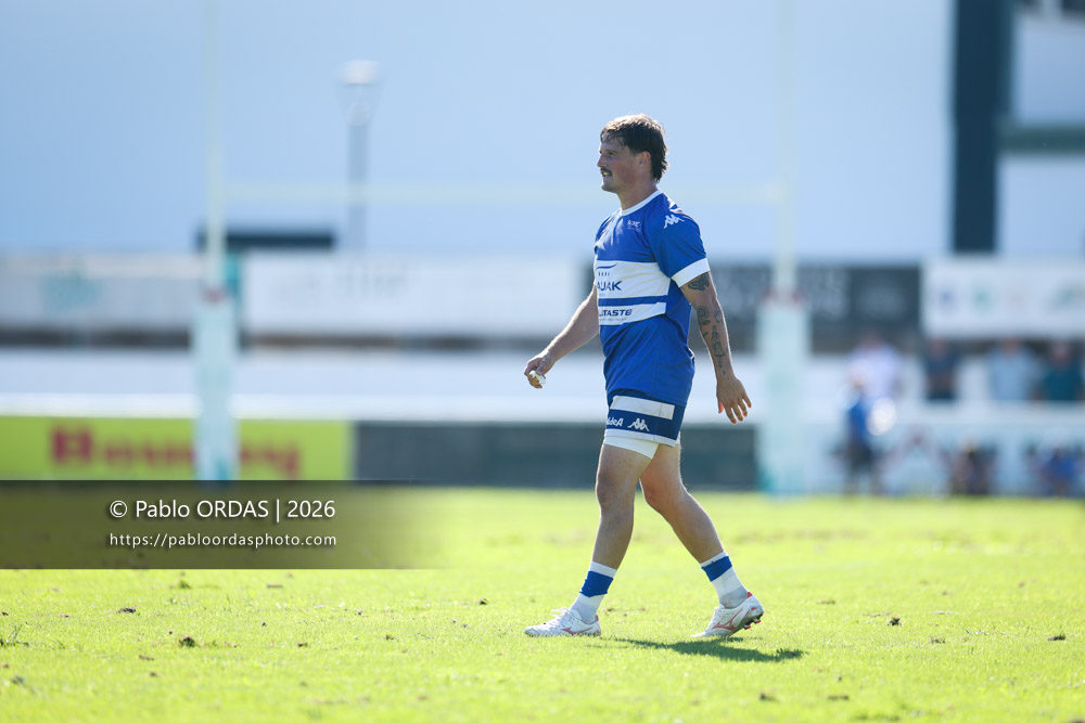 Hugo Le Gall, lors du match de Fédéraile 1 entre l'Anglet olympique et Layrac, le 13 septembre 2026 au stade Saint-Jean d'Anglet, France (Photo Pablo ORDAS)