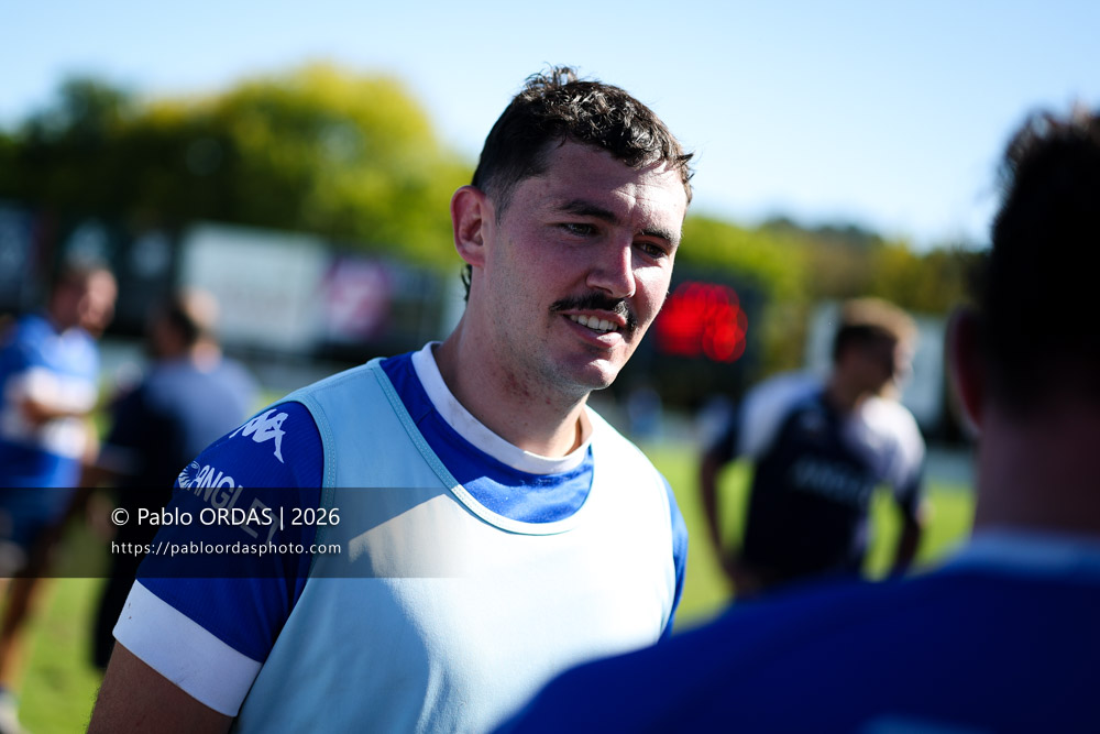 Kévin Jully, lors du match de Fédéraile 1 entre l'Anglet olympique et Layrac, le 13 septembre 2026 au stade Saint-Jean d'Anglet, France (Photo Pablo ORDAS)