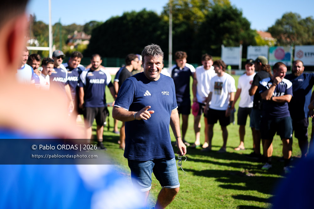 Jean Louis Lahargou, lors du match de Fédéraile 1 entre l'Anglet olympique et Layrac, le 13 septembre 2026 au stade Saint-Jean d'Anglet, France (Photo Pablo ORDAS)