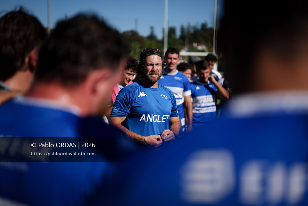 Benoit Bonetti, lors du match de Fédéraile 1 entre l'Anglet olympique et Layrac, le 13 septembre 2026 au stade Saint-Jean d'Anglet, France (Photo Pablo ORDAS)