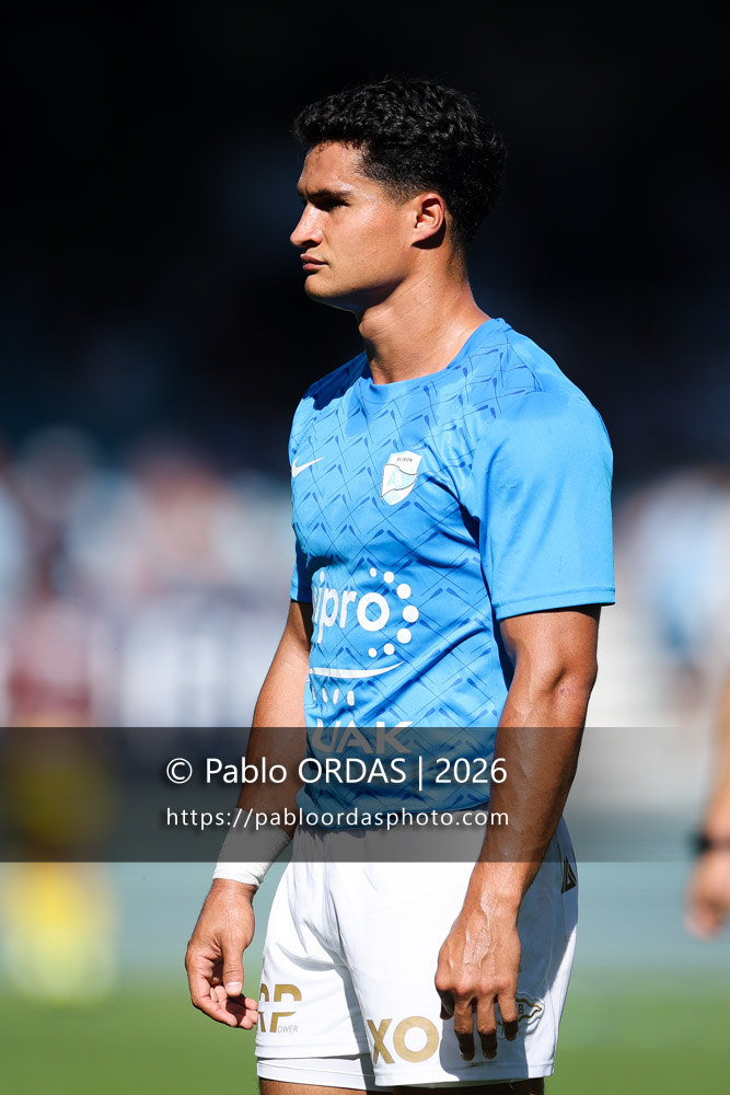 Tom Spring, lors du match de Top 14 entre l'Aviron bayonnais et Clermont, le 19 septembre 2026 au stade Jean Dauger de Bayonne, France (Photo Pablo ORDAS)
