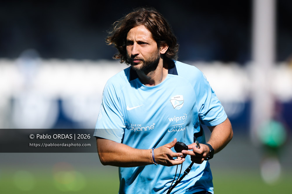 Antoine Kneblewski, lors du match de Top 14 entre l'Aviron bayonnais et Clermont, le 19 septembre 2026 au stade Jean Dauger de Bayonne, France (Photo Pablo ORDAS)