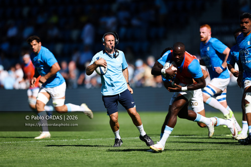Gerard Fraser, lors du match de Top 14 entre l'Aviron bayonnais et Clermont, le 19 septembre 2026 au stade Jean Dauger de Bayonne, France (Photo Pablo ORDAS)