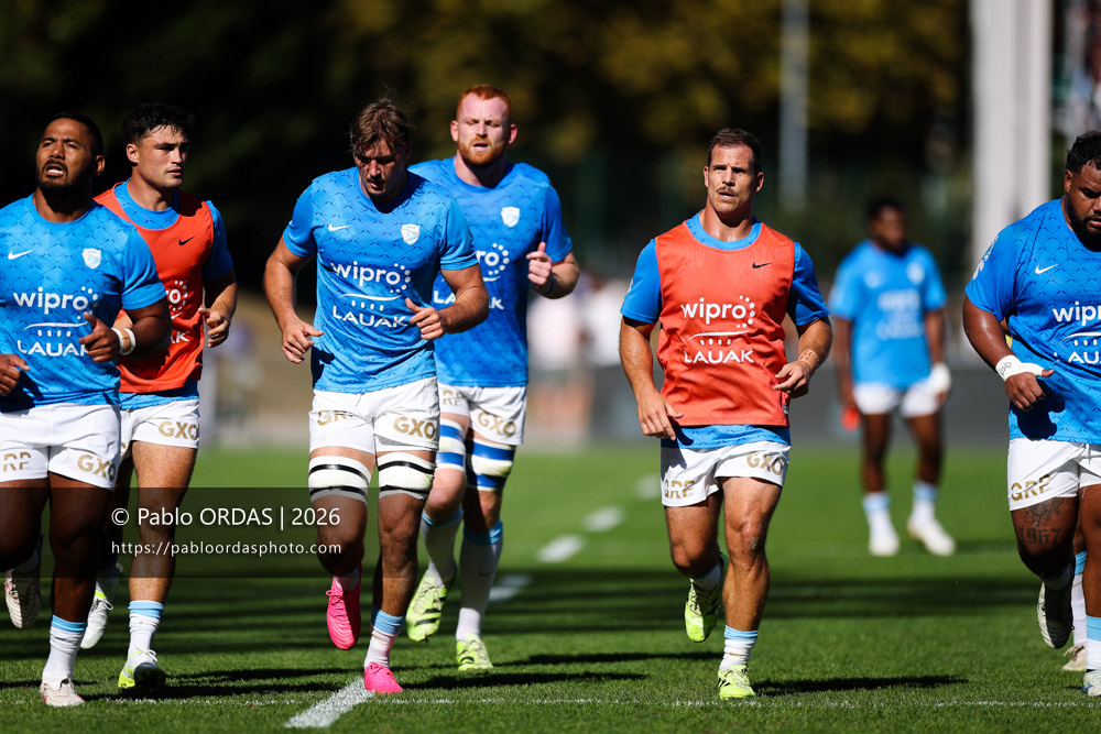 Facundo Bosch, lors du match de Top 14 entre l'Aviron bayonnais et Clermont, le 19 septembre 2026 au stade Jean Dauger de Bayonne, France (Photo Pablo ORDAS)