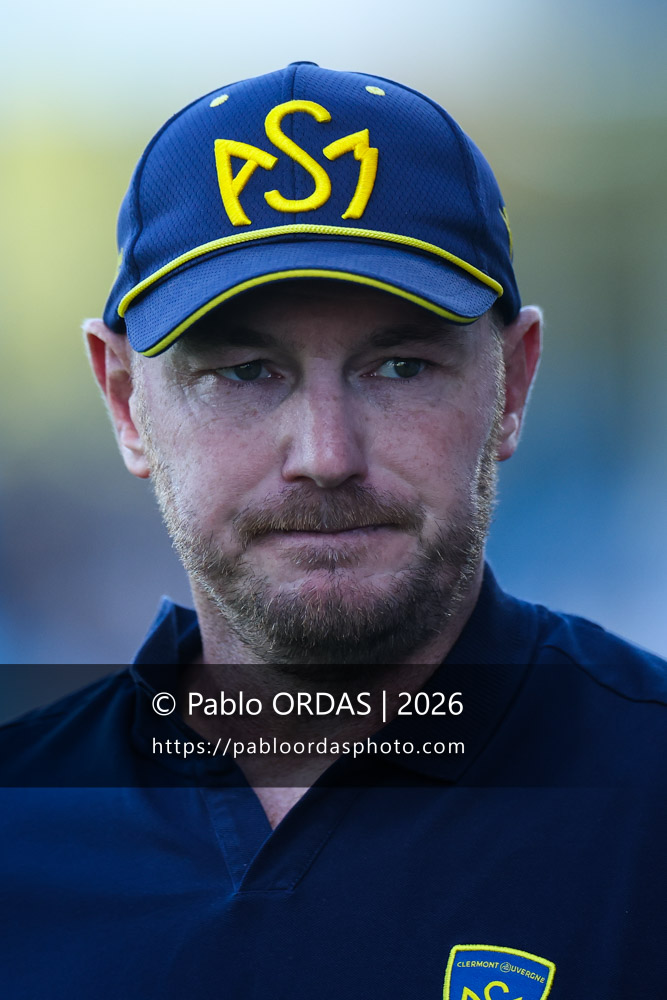 Julien Lairle, lors du match de Top 14 entre l'Aviron bayonnais et Clermont, le 19 septembre 2026 au stade Jean Dauger de Bayonne, France (Photo Pablo ORDAS)