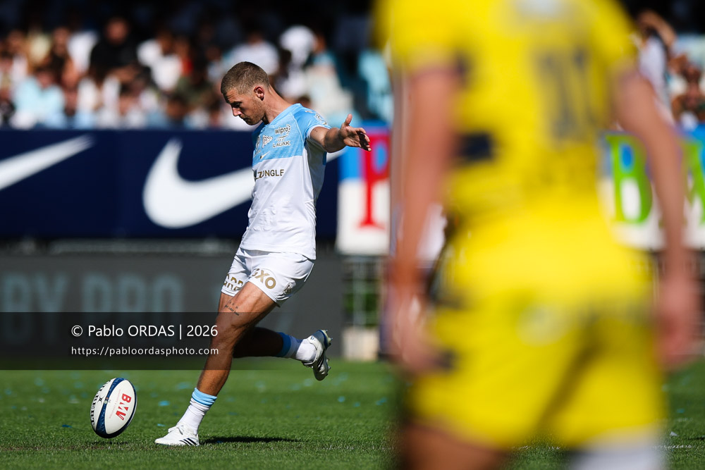 Rob du Preez, lors du match de Top 14 entre l'Aviron bayonnais et Clermont, le 19 septembre 2026 au stade Jean Dauger de Bayonne, France (Photo Pablo ORDAS)