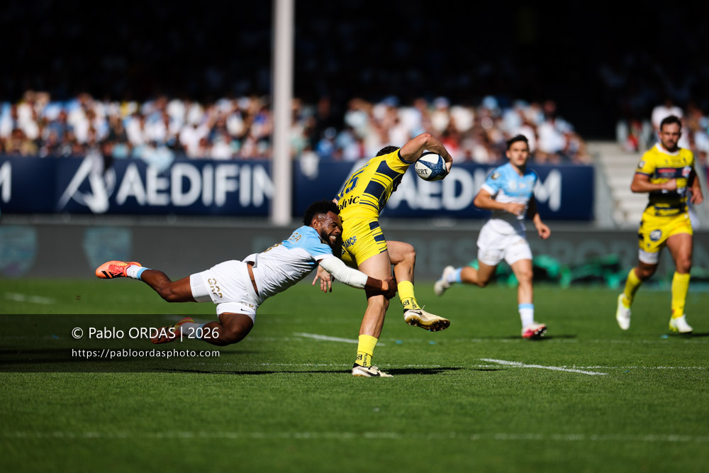 Sireli Maqala, lors du match de Top 14 entre l'Aviron bayonnais et Clermont, le 19 septembre 2026 au stade Jean Dauger de Bayonne, France (Photo Pablo ORDAS)