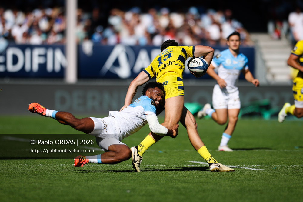 Sireli Maqala, lors du match de Top 14 entre l'Aviron bayonnais et Clermont, le 19 septembre 2026 au stade Jean Dauger de Bayonne, France (Photo Pablo ORDAS)