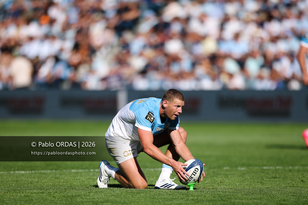 Rob du Preez, lors du match de Top 14 entre l'Aviron bayonnais et Clermont, le 19 septembre 2026 au stade Jean Dauger de Bayonne, France (Photo Pablo ORDAS)