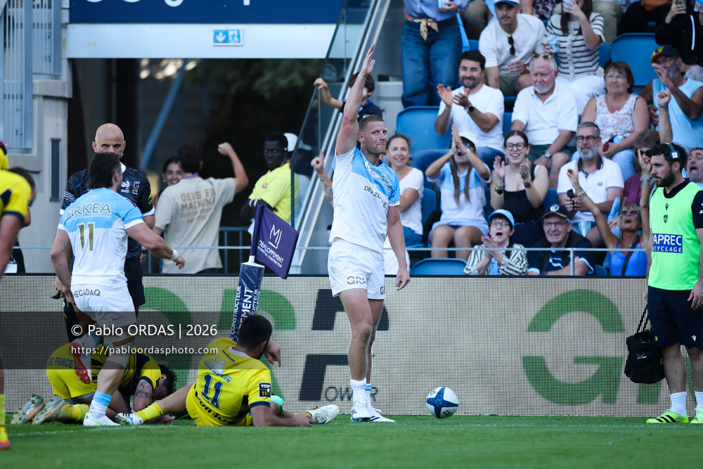 Rob du Preez, lors du match de Top 14 entre l'Aviron bayonnais et Clermont, le 19 septembre 2026 au stade Jean Dauger de Bayonne, France (Photo Pablo ORDAS)
