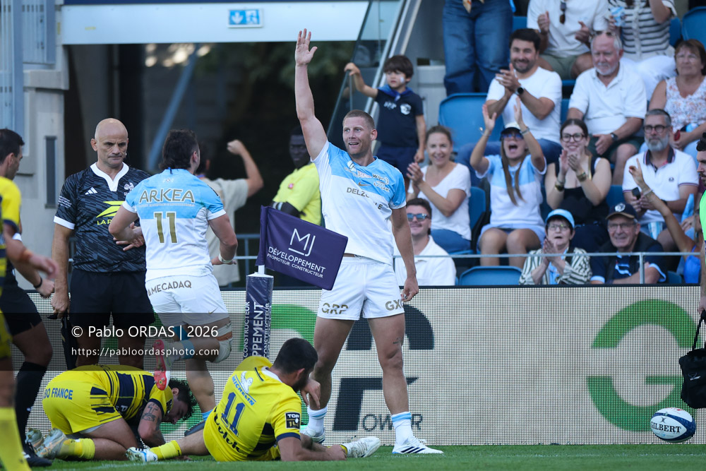 Rob du Preez, lors du match de Top 14 entre l'Aviron bayonnais et Clermont, le 19 septembre 2026 au stade Jean Dauger de Bayonne, France (Photo Pablo ORDAS)