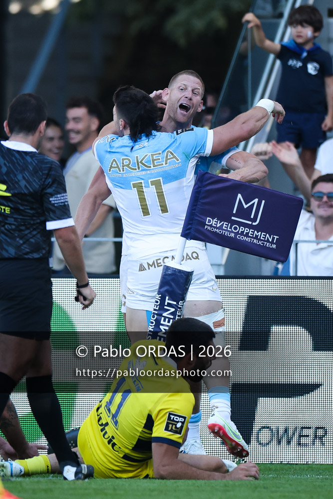 Rob du Preez, lors du match de Top 14 entre l'Aviron bayonnais et Clermont, le 19 septembre 2026 au stade Jean Dauger de Bayonne, France (Photo Pablo ORDAS)