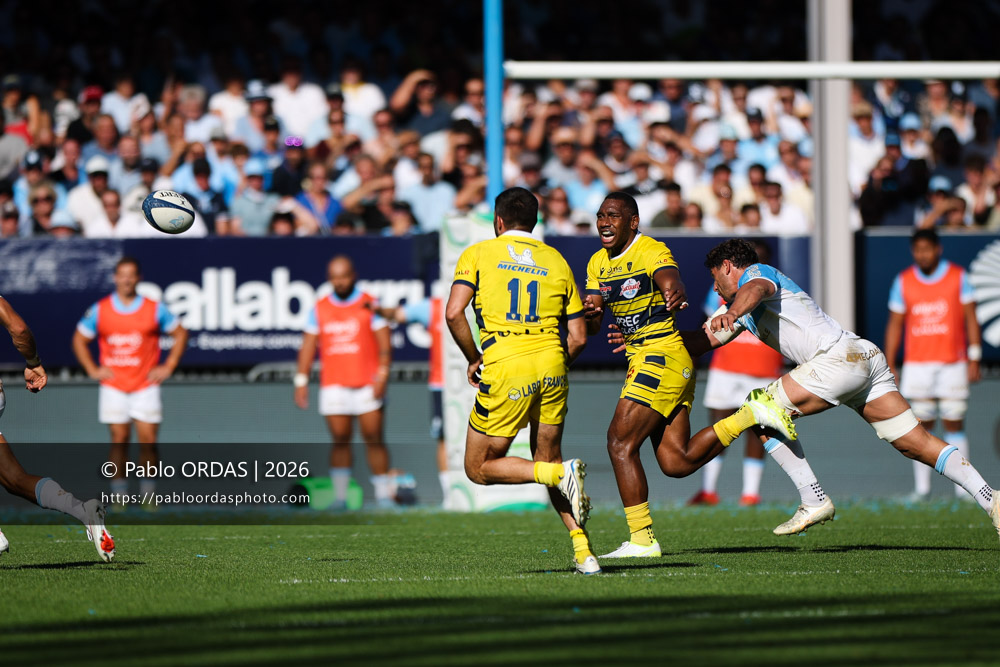 Alivereti Loaloa, lors du match de Top 14 entre l'Aviron bayonnais et Clermont, le 19 septembre 2026 au stade Jean Dauger de Bayonne, France (Photo Pablo ORDAS)