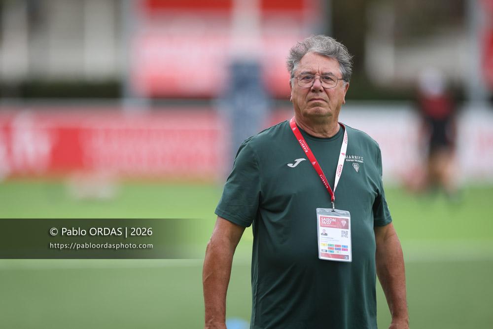 Christian Floch, lors du match de Pro D2 entre le Biarritz olympique et Nissa Rugby, le 27 août 2026 au stade Aguiléra de Biarritz, France (Photo Pablo ORDAS)