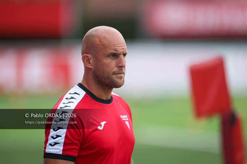 Mathieu Acebes, lors du match de Pro D2 entre le Biarritz olympique et Nissa Rugby, le 27 août 2026 au stade Aguiléra de Biarritz, France (Photo Pablo ORDAS)