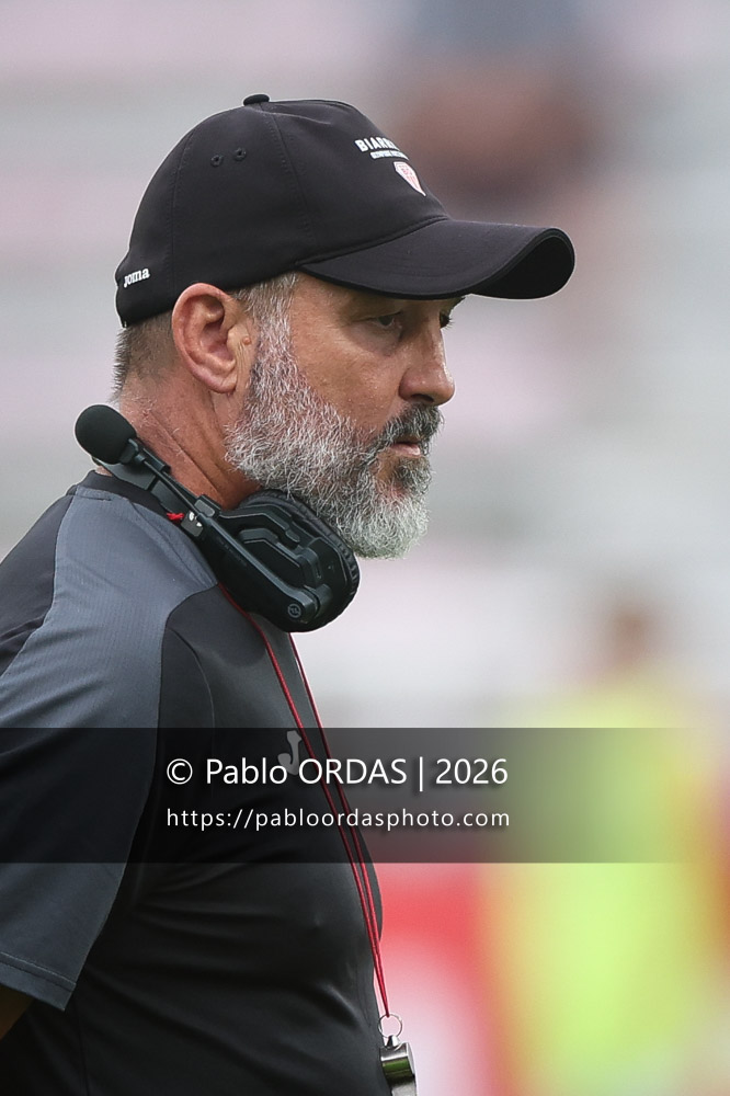 Stéphane Prosper, lors du match de Pro D2 entre le Biarritz olympique et Nissa Rugby, le 27 août 2026 au stade Aguiléra de Biarritz, France (Photo Pablo ORDAS)
