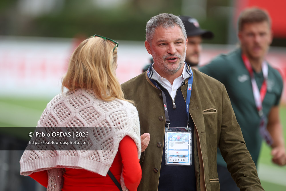 Louis Vincent Gave, lors du match de Pro D2 entre le Biarritz olympique et Nissa Rugby, le 27 août 2026 au stade Aguiléra de Biarritz, France (Photo Pablo ORDAS)