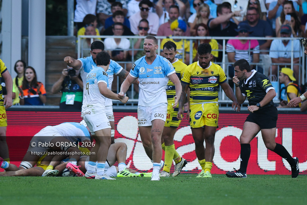 Rob du Preez, lors du match de Top 14 entre l'Aviron bayonnais et Clermont, le 19 septembre 2026 au stade Jean Dauger de Bayonne, France (Photo Pablo ORDAS)