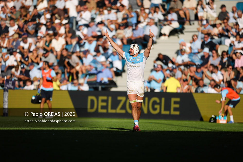 Esteban Capilla, lors du match de Top 14 entre l'Aviron bayonnais et Clermont, le 19 septembre 2026 au stade Jean Dauger de Bayonne, France (Photo Pablo ORDAS)