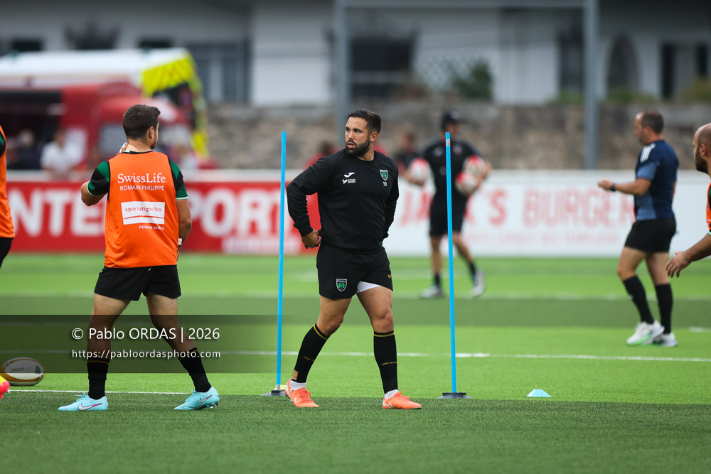 Enzo Hervé, lors du match de Pro D2 entre le Biarritz olympique et Montauban, le 25 septembre 2026 au stade Aguiléra de Biarritz, France (Photo Pablo ORDAS)