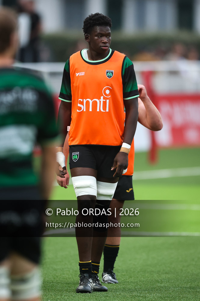 Youssouf Soucouna, lors du match de Pro D2 entre le Biarritz olympique et Montauban, le 25 septembre 2026 au stade Aguiléra de Biarritz, France (Photo Pablo ORDAS)