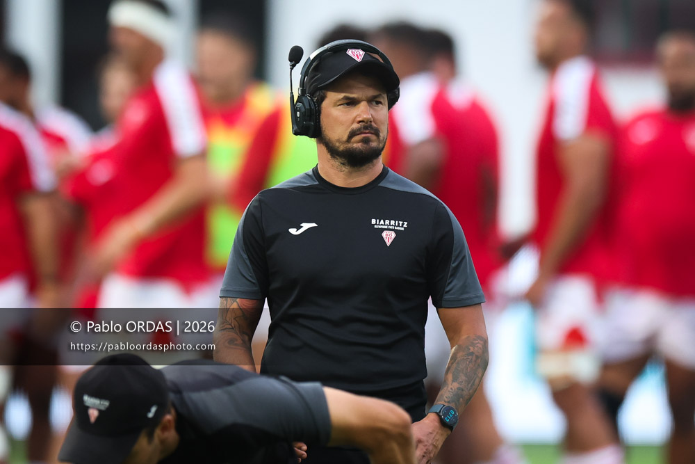 Boris Bouhraoua, lors du match de Pro D2 entre le Biarritz olympique et Montauban, le 25 septembre 2026 au stade Aguiléra de Biarritz, France (Photo Pablo ORDAS)