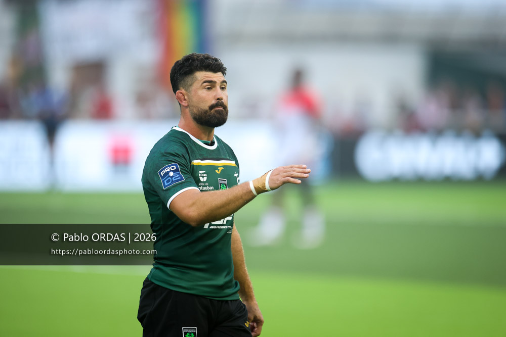 Fred Quercy, lors du match de Pro D2 entre le Biarritz olympique et Montauban, le 25 septembre 2026 au stade Aguiléra de Biarritz, France (Photo Pablo ORDAS)