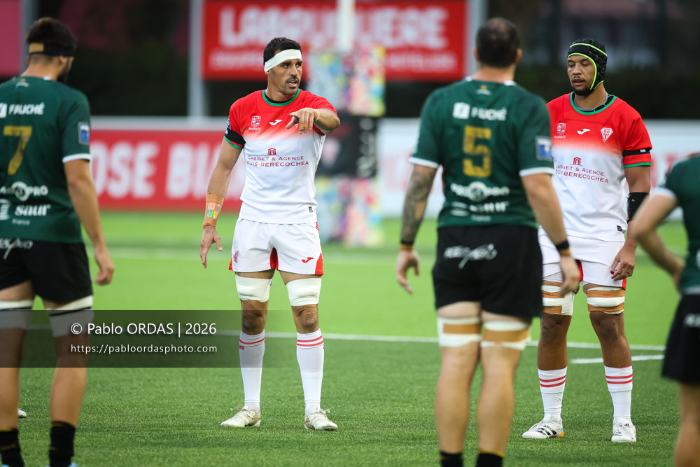 Rémi Bourdeau, lors du match de Pro D2 entre le Biarritz olympique et Montauban, le 25 septembre 2026 au stade Aguiléra de Biarritz, France (Photo Pablo ORDAS)