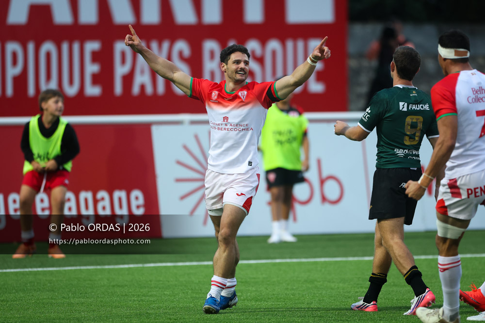 Lukas Doyhenard, lors du match de Pro D2 entre le Biarritz olympique et Montauban, le 25 septembre 2026 au stade Aguiléra de Biarritz, France (Photo Pablo ORDAS)