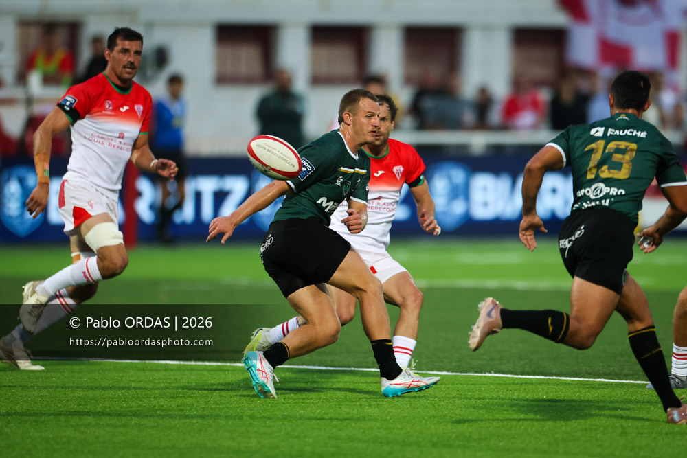 Joey Walton, lors du match de Pro D2 entre le Biarritz olympique et Montauban, le 25 septembre 2026 au stade Aguiléra de Biarritz, France (Photo Pablo ORDAS)