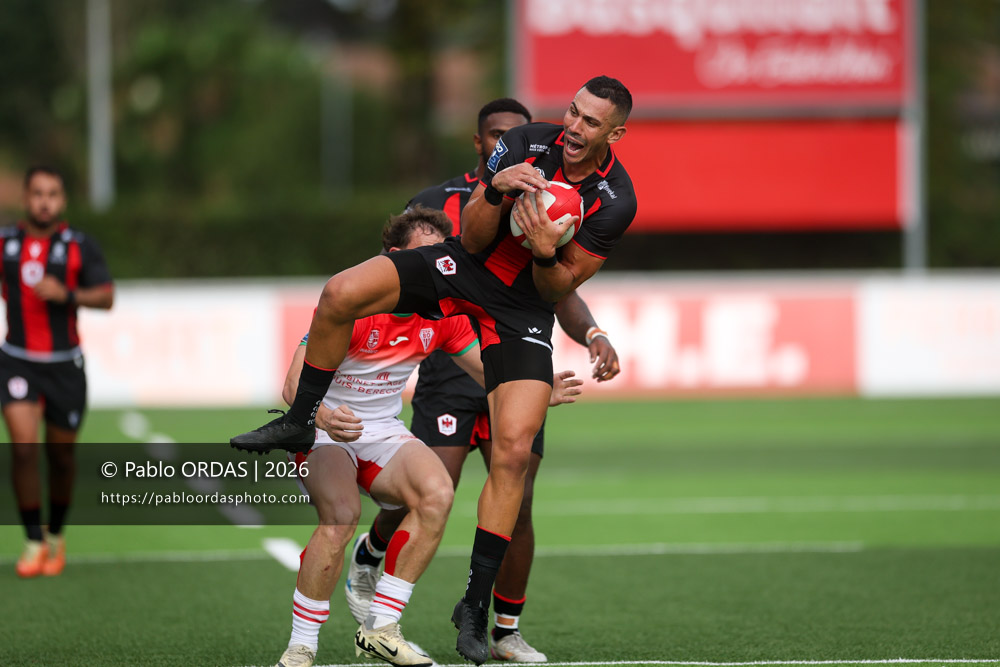 Julien Farnoux, lors du match de Pro D2 entre le Biarritz olympique et Nissa Rugby, le 27 août 2026 au stade Aguiléra de Biarritz, France (Photo Pablo ORDAS)