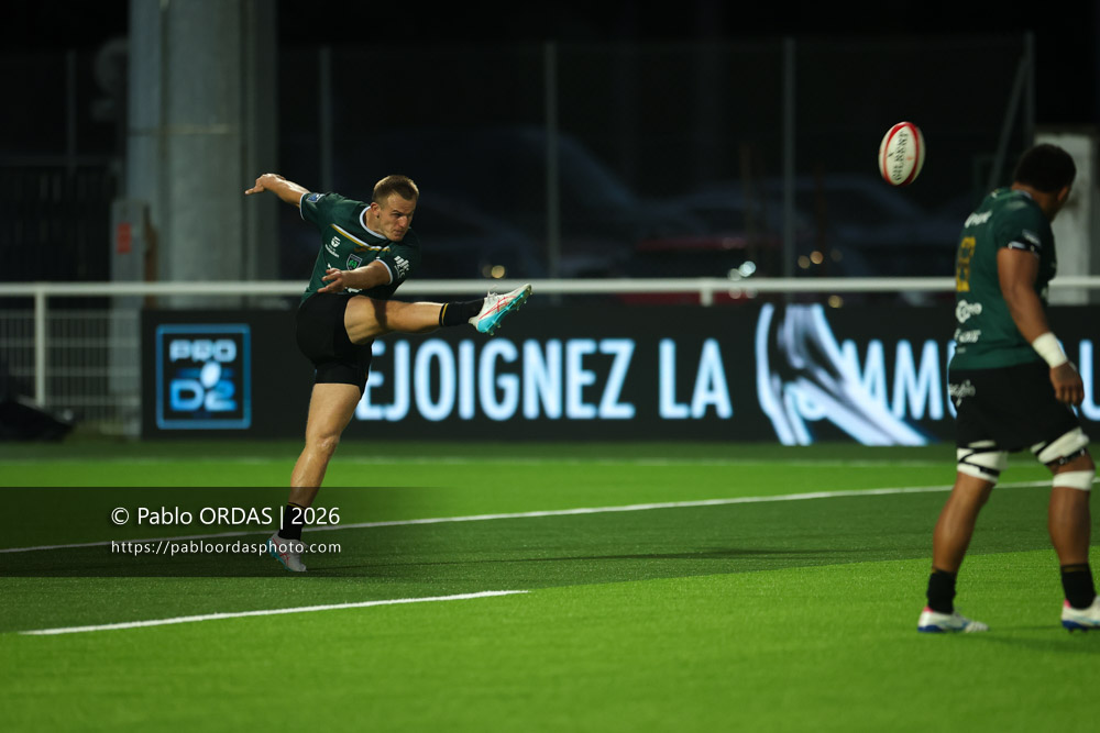 Joey Walton, lors du match de Pro D2 entre le Biarritz olympique et Montauban, le 25 septembre 2026 au stade Aguiléra de Biarritz, France (Photo Pablo ORDAS)