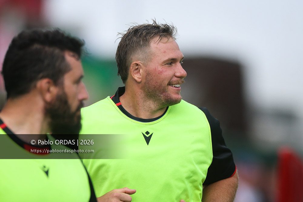 Clément Martinez, lors du match de Pro D2 entre le Biarritz olympique et Nissa Rugby, le 27 août 2026 au stade Aguiléra de Biarritz, France (Photo Pablo ORDAS)