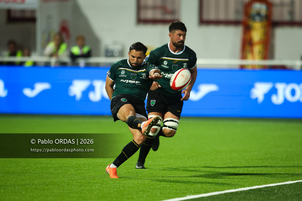 Enzo Hervé, lors du match de Pro D2 entre le Biarritz olympique et Montauban, le 25 septembre 2026 au stade Aguiléra de Biarritz, France (Photo Pablo ORDAS)