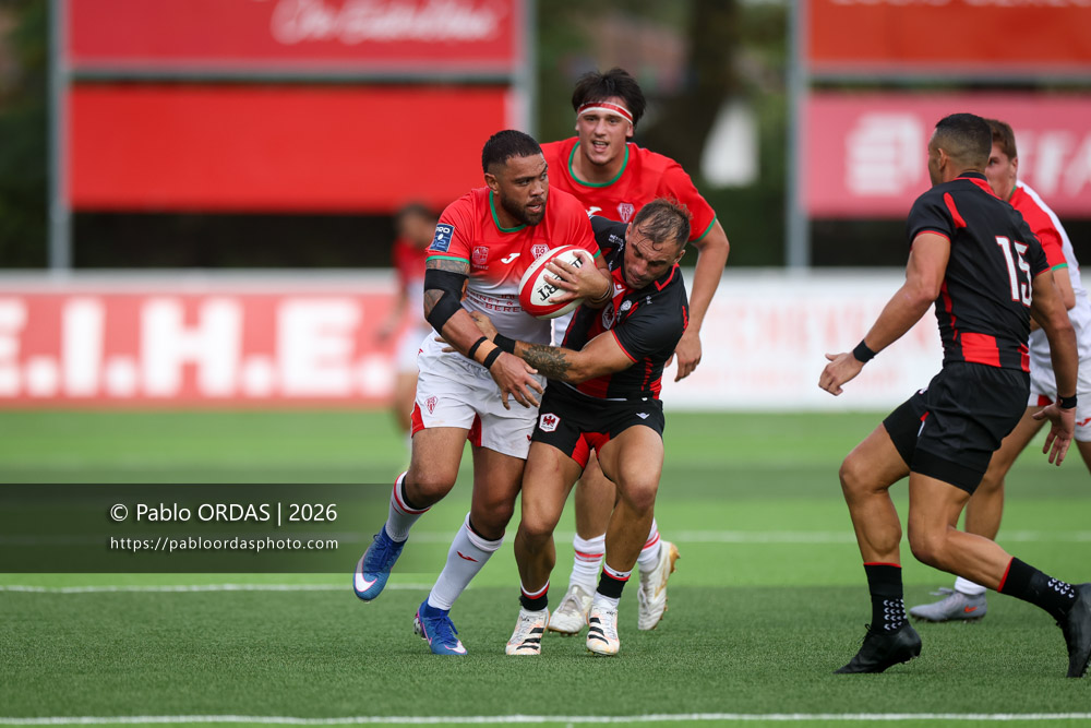 Duncan Paia'aua, lors du match de Pro D2 entre le Biarritz olympique et Nissa Rugby, le 27 août 2026 au stade Aguiléra de Biarritz, France (Photo Pablo ORDAS)
