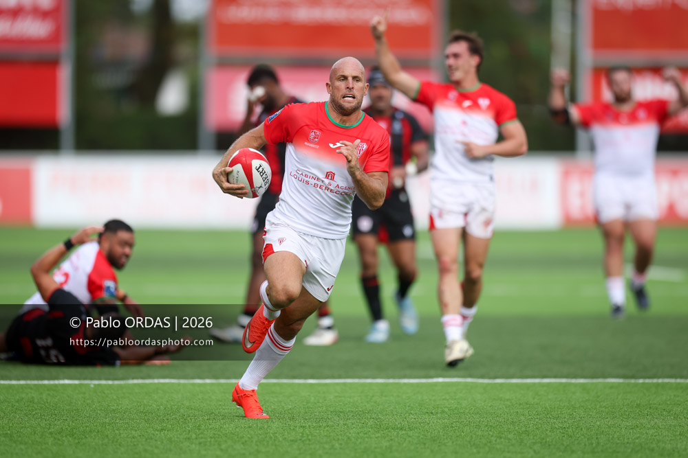 Mathieu Acebes, lors du match de Pro D2 entre le Biarritz olympique et Nissa Rugby, le 27 août 2026 au stade Aguiléra de Biarritz, France (Photo Pablo ORDAS)