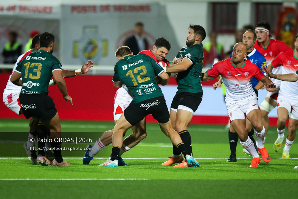 Lukas Doyhenard, lors du match de Pro D2 entre le Biarritz olympique et Montauban, le 25 septembre 2026 au stade Aguiléra de Biarritz, France (Photo Pablo ORDAS)