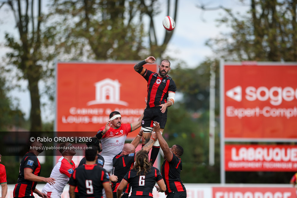 Lucas Bachelier, lors du match de Pro D2 entre le Biarritz olympique et Nissa Rugby, le 27 août 2026 au stade Aguiléra de Biarritz, France (Photo Pablo ORDAS)