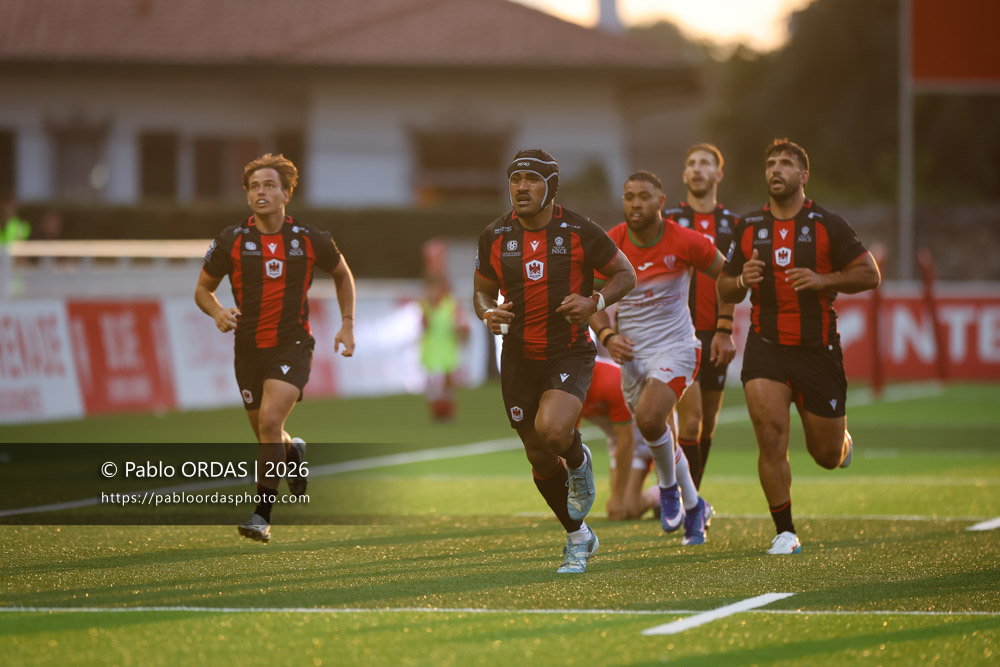 Francis Saili, lors du match de Pro D2 entre le Biarritz olympique et Nissa Rugby, le 27 août 2026 au stade Aguiléra de Biarritz, France (Photo Pablo ORDAS)