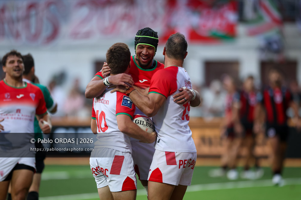 Aston Fortuin, lors du match de Pro D2 entre le Biarritz olympique et Nissa Rugby, le 27 août 2026 au stade Aguiléra de Biarritz, France (Photo Pablo ORDAS)